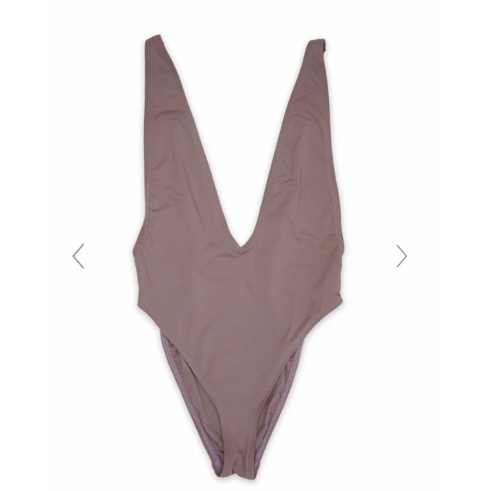 Trendy Purple High Thigh One Piece Swimsuit